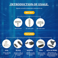 Cable USB con Conector Magnético de 3 Pines, Macho y Hembra, Cable de 3 Pines, 12V 2A, Alimentación JR 3PIN, 30000 Usos, Pomagtor <=60mou CN;GUA HY91.00447-002