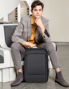 定制徽标办公用优质笔记本电脑背包防水材质大学学校电脑包男女通用防盗USB - Product Image 2