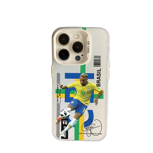 Étui de téléphone en TPU PC antichoc avec peinture UV, design Neymar, joueur de football brésilien, pour 16 Pro, style Ins - Product Image 1