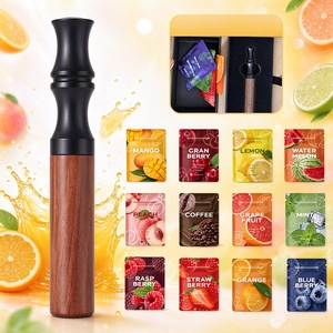 Inalatore di Oli Essenziali Senza Nicotina con Manico in Legno, Aroma Fruttato e Nucleo in Cotone Sostituibile - Product Image 1