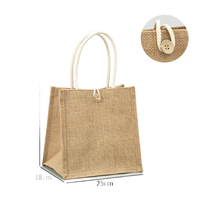 Sacs à provisions en toile de jute imprimée avec logo personnalisé, fourre-tout pour femmes, sacs en toile de jute avec poignées