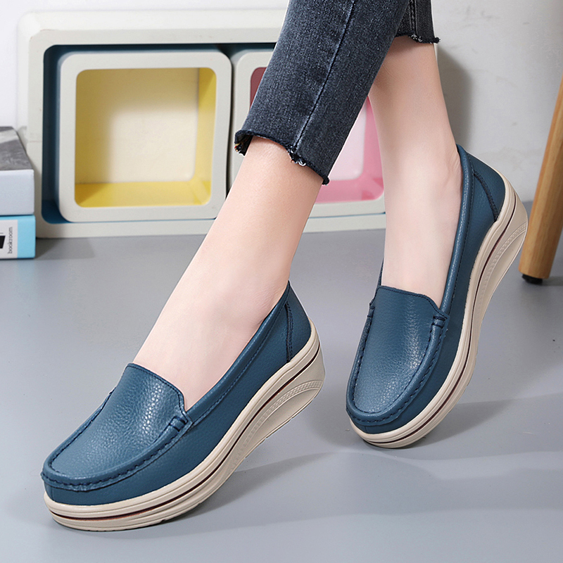 Custom Women Moccasin Shoes Work Driving Office Loafers Soft Flat