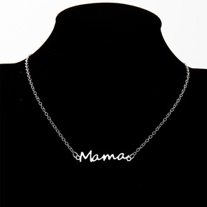 Collar con colgante de letra para mamá, joyería de moda de aleación de zinc, regalo para el día de la madre, aniversario - Product Image 1