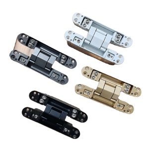 บานพับประตูแบบซ่อนที่สามารถปรับได้เปิดและปิดแบบเงียบแบบสามมิติฮาร์ดแวร์ที่ใช้งานได้พร้อมบานพับไขว้ - Product Image 1