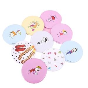 Happy Smile Mini Round <b>Makeup</b> <b>Mirror</b> Portable Cute Cartoon Design For Students And Girls - Product Image 5