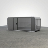 Maison capsule écologique de style cabane en forme de pomme verte, bâtiment modulaire réutilisable pour hôtel et usage extérieur, design respirant