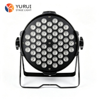 Projecteur de scène en aluminium 100W avec 54 LED (3-en-1 RGB), entrée/sortie d'alimentation et connecteurs DMX 3 broches
