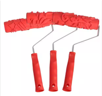 Rouleau de peinture décoratif en caoutchouc souple 3D, vente chaude OEM 2024, pour la construction