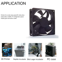 Ventilateur de refroidissement carré en plastique 2 broches 120 mm à vitesse réglable 3000 tr/min avec grille de protection pour PC, serveur et projets de refroidissement DIY