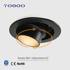 Projecteur encastré de design moderne à lumière LED commerciale réglable avec éclairage intérieur rétractable en aluminium Cob - Product Image 3