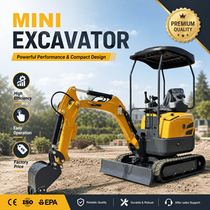 รถขุดขนาดเล็กใหม่ 1.5 ตัน เครื่องยนต์ 2 จังหวะ มาตรฐาน Ce Euro5 Epa สำหรับงานเกษตรกรรม ปรับแต่งได้ตามต้องการ - Product Image 1