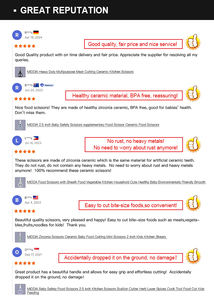 مقص طعام من MIDDIA مقص للعشب مقص 2.5 بوصة مقص خضروات مطبخ - Product Image 6