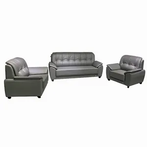 Hoge Kwaliteit Moderne Goedkope Woonkamer Meubels Sofa Set Vergadering Receptie Ruimte Lederen Kantoorbanken