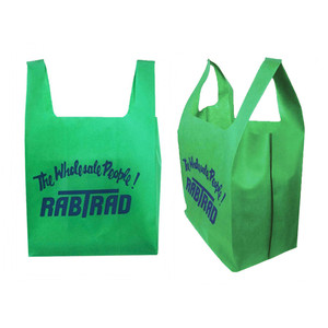 Bolsa de la compra de camiseta ecológica de tela no tejida, bolsa no tejida con impresión desechable, precio bajo - Product Image 4