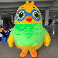 Costume animal de mascotte de poulet géant gonflable en gros pour des événements publicitaires