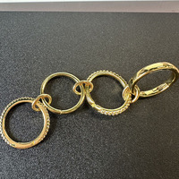 Ensemble de 4 bagues en zircon cubique entrelacées, style géométrique, plaqué or, pour femmes, bijoux de luxe tendance