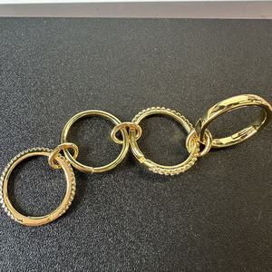 Conjunto de 4 Anéis de Zircônia Cúbica em Camadas Geométricas, Anéis de Ouro Revestido para Mulheres, Joias de Moda Luxuosa - Product Image 2