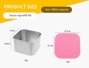 Nhỏ Dễ Dàng Mở Rò Rỉ Bằng Chứng Toddler Hộp Ăn Trưa 6Oz Tái Sử Dụng Thép Không Gỉ Snack Container Cho Trẻ Em Với Silicone Có Nắp Đậy - Product Image 2