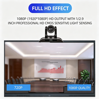 Caméra PTZ de suivi humain/du visage par IA 1080P - Zoom optique 3X pour l'enseignement à distance/les réunions en direct en église