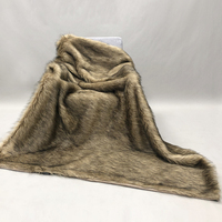 Couverture en fausse fourrure de loup et de lapin de haute qualité, épaisse et moelleuse, pour la maison, le lit, le canapé, couvertures décoratives luxueuses