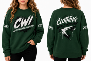 Premium quality CWI Women's <b>White</b> Crew Neck Sweatshirt Printed Letter Design Casual Autumn Wear <b>sweat</b> <b>shirts</b> - Product Image 2