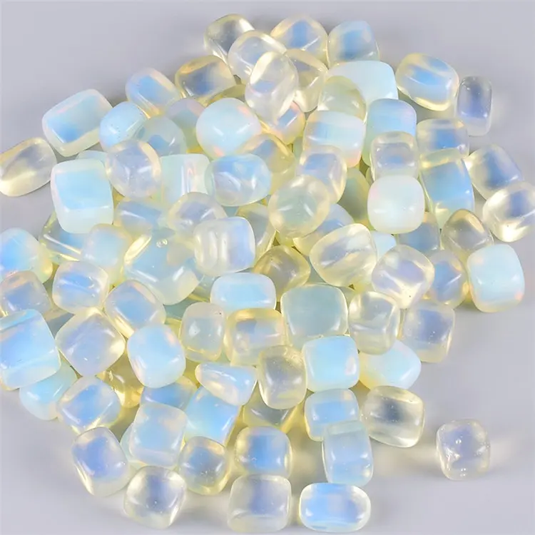 Tumble Stone Wholesale Clear Opal Quartz Hot Products Natural Home Decoration Customized Logo Love Gemstone Jiangsu White Carved
