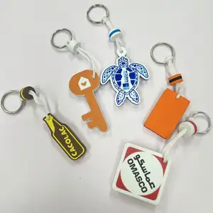 Keyring For Promotion key chain with printed logo keychain fruit eva