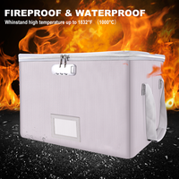 YIHUAXING, caja organizadora de archivos resistente al agua y al fuego de gran capacidad, plegable, impermeable, almacenamiento de documentos de oficina, archivo ignífugo