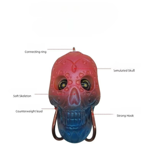 Leurre de pêche professionnel en forme de crâne, tête de plomb artificielle avec hameçon en acier à haute teneur en carbone pour la pêche au gros gibier, directement de l'usine - Product Image 2