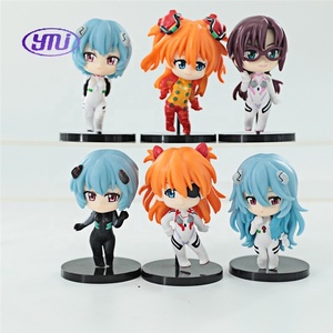 Figurines d'action d'anime de dessin animé japonais en PVC, figurines de jeu, <span class=keywords><strong>Rei</strong></span> <span class=keywords><strong>Ayanami</strong></span> Asuka Langley, version Q, 6 styles de figurines - Product Image 1