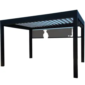 Factory Price Modern Outdoor Waterproof Motorized Aluminum Pergola Louvre Roof Small Pergole