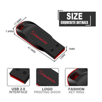 Flashdisk USB 2.0 Terbaik 2GB Plastik Pendrive 128GB 64GB 32GB 16GB  USB Stick Pen Drive Flashdisk USB