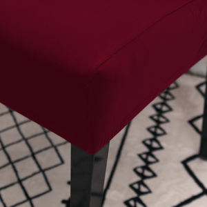 Housse de chaise extensible de qualité supérieure en couleur rouge vin, adaptée aux chaises de salle à manger - Product Image 2