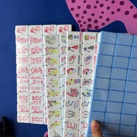 Tuiles de mahjong personnalisées à trois couches gravées, 160 tuiles de mahjong américaines nacrées
