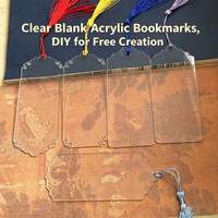 Vente en gros d'attaches en acrylique transparentes personnalisées, écologiques, durables, avec pompons, imprimables par sublimation, pour l'artisanat DIY