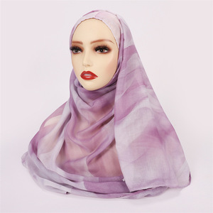 ฮิญาบพิมพ์ลายผ้านิ่มสำหรับมุสลิมมุสลิมมุสลิมมุสลิมมุสลิมมุสลิมมุสลิมรอมดานขนาดใหญ่ - Product Image 6