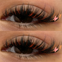 Extensions de cils papillon scintillantes d'été, en fibre PBT coréenne, faux vison premium, longues, colorées et naturelles, décorations artificielles