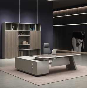 โต๊ะผู้บริหาร CEO MDF L-shaped ใหม่เฟอร์นิเจอร์สำนักงานที่ทันสมัยดีไซน์หรู - Product Image 1