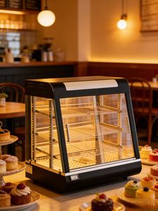 Vitrina de Vidrio Curvo con Calefacción, Capacidad de 150L, Calefacción por Convección, Rango de Temperatura de 85-100°C, Ahorro de Energía A++, para Catering - Product Image 4