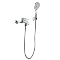 Nouvel arrivage Ensemble de robinets de baignoire et de douche muraux en laiton Mélangeur chaud et froid Robinet de baignoire avec douchette pour salle de bains