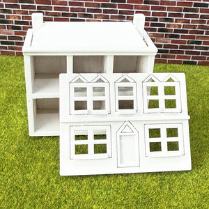 Mini Casa delle Bambole in Legno Bianco, Modello di Villa in Miniatura per Gioco di Ruolo - Product Image 6