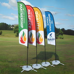 Drapeaux de plage personnalisés de 3m/3.5m | Drapeaux de bannière volants en polyester portables extérieurs Impression par sublimation de colorant polychrome - Product Image 2