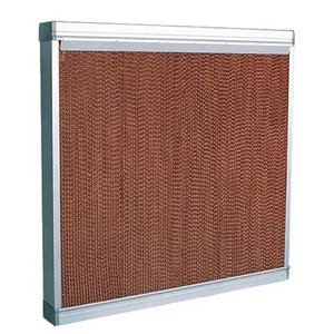 Reasonable Price High Efficiency Evaporative Cooling Pad Honeycomb Pad 7090 Wall Mounted with Galvanized Sheet Frame