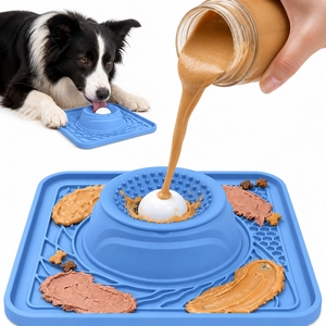 Gamelle anti-étouffement en silicone pour chien, avec fonction d'auto-avance de la nourriture et plaque à lécher - Product Image 1
