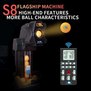 Machine <span class=keywords><strong>de</strong></span> service <span class=keywords><strong>de</strong></span> <span class=keywords><strong>tennis</strong></span> <span class=keywords><strong>de</strong></span> <span class=keywords><strong>table</strong></span> robotisée professionnelle HUIPANG Net en PVC, entièrement automatique, programmable, durable, 30-80 balles/minute - Product Image 1