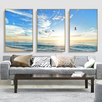 Lumière murale de luxe style nordique, fond de canapé, chambre à coucher, paysage, luxueux, peinture en cristal, art murale