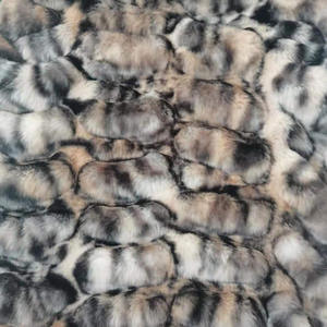 LongFine, Высококачественная Роскошная искусственная разноцветная окрашенная плюшевая ткань из меха кролика, пушистый материал для одеяла - Product Image 2