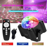Nouvelles lumières de scène LED violettes transfrontalières, stroboscope d'ambiance KTV pour la maison, télécommande, boule magique sonore, flash