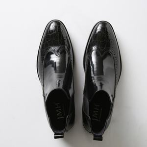 Mocassins pour hommes en cuir brun de haute qualité, fabriqués au Royaume-Uni, style rétro, cuir lavé, Goodyear Welted, lacets, brogues imperméables - Product Image 1
