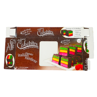 Boîte en carton pliable de qualité supérieure avec fenêtre, personnalisée avec logo imprimé, couleur ivoire, pour l'emballage alimentaire